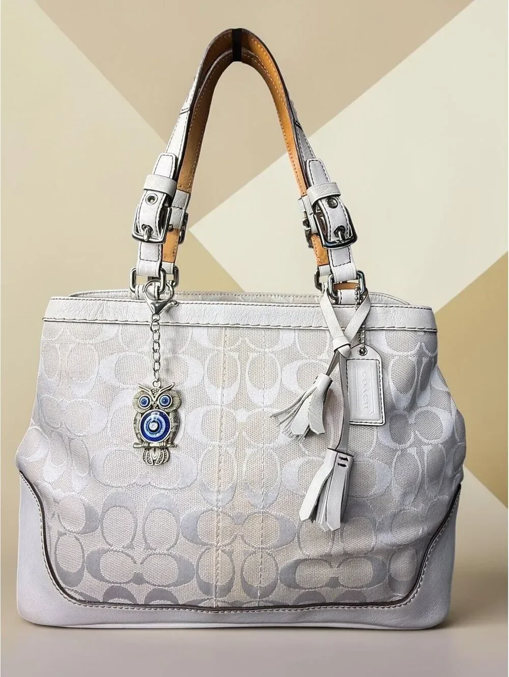 Coach Vintage Hamptons Monogram Satchel & Legacy Leather Wristlet Set